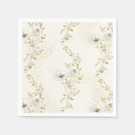 Boho Wilde Bloemen Bruidsdiner  Servet (Voorkant)