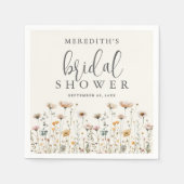 Boho Wilde Bloemen Bruidsdiner Servet (Voorkant)