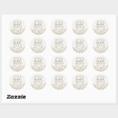 Boho Wilde Bloemen Bruidsdouche Ronde Sticker (Vel)