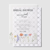 Boho Wilde Bloemen Bruidsdouche Uitnodiging (Offset (Uitnodiging))