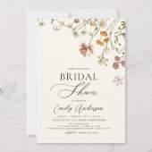 Boho Wilde Bloemen Bruidsfeest Bloemetuin Kaart (Voorkant)