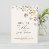 Boho Wilde Bloemen Bruidsfeest Bloemetuin Kaart (Staand voorkant)