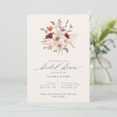 Boho Wilde Bloemen Bruidsfeest Kaart (Staand voorkant)