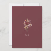 Boho Wilde Bloemen Bruidsfeest Kaart (Achterkant)