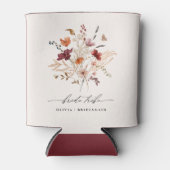 Boho Wilde Bloemen Bruidsmeisjes Bruid Stam Blikjeskoeler (Voorkant)