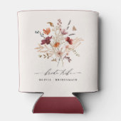 Boho Wilde Bloemen Bruidsmeisjes Bruid Stam Blikjeskoeler (Achterkant)