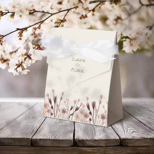 Boho Wilde Bloemen Bruiloft Bedankdoosjes