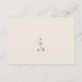 Boho Wilde Bloemen Bruiloft Details Informatiekaartje (Achterkant)