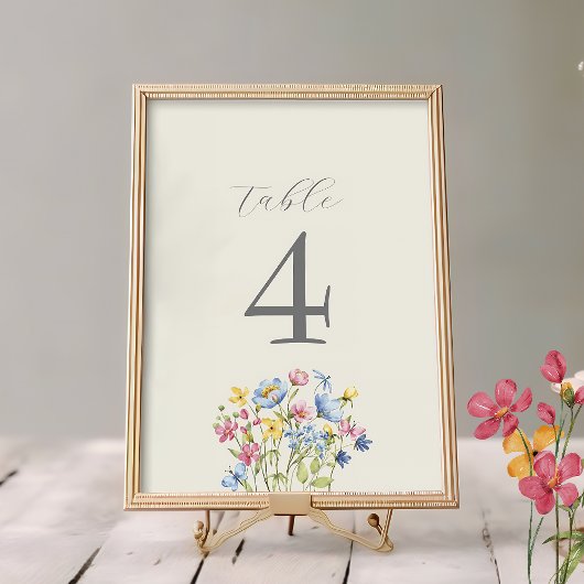 Boho Wilde Bloemen Bruiloft Kaart