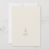 Boho Wilde Bloemen Bruiloft Kaart (Achterkant)
