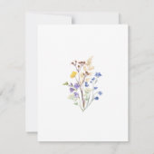 Boho Wilde Bloemen Bruiloft Save The Date (Achterkant)