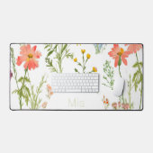 Boho wilde bloemen bureaumat (Keyboard & Muis)
