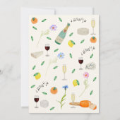 Boho Wilde Bloemen Citrus Zomer Bruiloft Kaart (Achterkant)