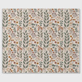 Boho wilde bloemen en Eucalyptus patroon Cadeaupapier (Vlak)