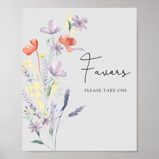 Boho Wilde Bloemen - Favorieten Poster (Voorkant)