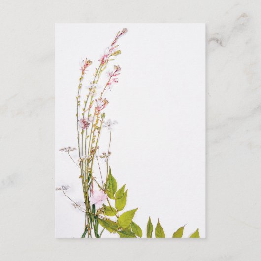 Boho wilde bloemen foto wensend goed bruiloft QR Informatiekaartje (Achterkant)