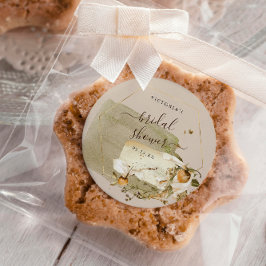 Boho Wilde Bloemen Herfst Bruidsfeest Dank Je Wel Ronde Sticker