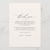 Boho Wilde Bloemen Herfst Bruiloft Menu (Achterkant)