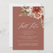 Boho Wilde Bloemen Herfst Feest Viering Kaart (Voorkant)