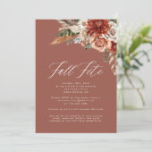 Boho Wilde Bloemen Herfst Feest Viering Kaart (Staand voorkant)
