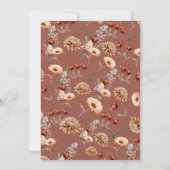 Boho Wilde Bloemen Herfst Feest Viering Kaart (Achterkant)