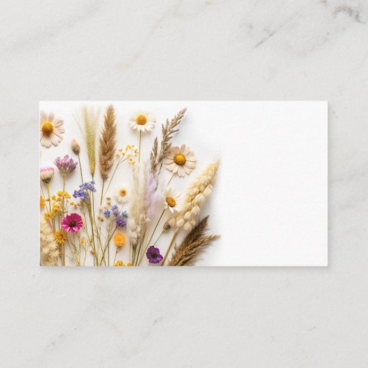 Boho wilde bloemen hoeveel kussen bruids spel informatiekaartje (Achterkant)