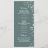 Boho Wilde Bloemen Huwelijksprogramma Programmakaart (Achterkant)