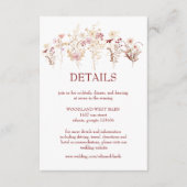 Boho wilde bloemen informatiekaartje (Voorkant)