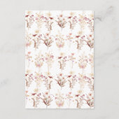 Boho wilde bloemen informatiekaartje (Achterkant)