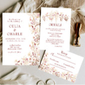 Boho wilde bloemen informatiekaartje