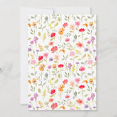 Boho wilde bloemen lente bloemenfoto afstuderen kaart (Achterkant)