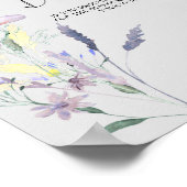 Boho wilde bloemen - Luier tombola poster spel (Hoek)
