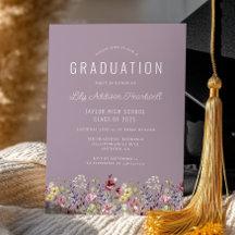 Boho Wilde Bloemen Mauve Afstudeerfeest