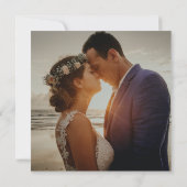 Boho Wilde Bloemen Minimal Elopement Trouwen Kaart (Achterkant)