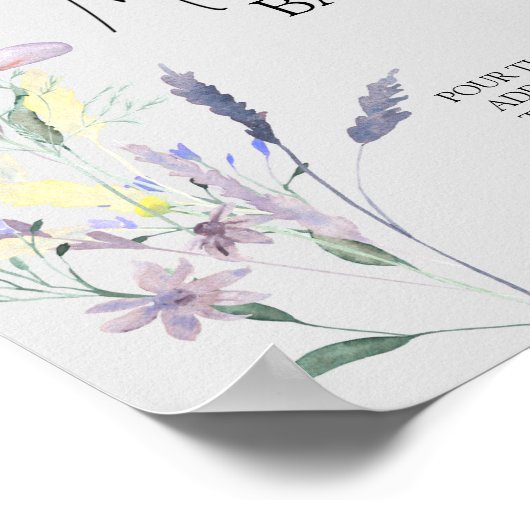 Boho Wilde Bloemen Moeder-osa Bar Poster (Hoek)