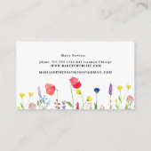 Boho wilde bloemen natuur botanische lente visitekaartje (Achterkant)