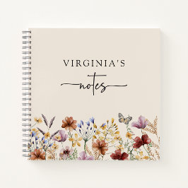 Boho Wilde Bloemen Notitieboek