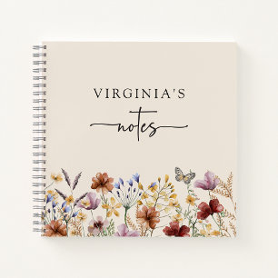 Boho Wilde Bloemen Notitieboek