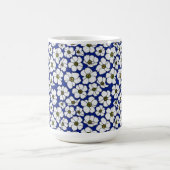 Boho Wilde Bloemen Op Blauw Koffiemok (Center)