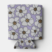 Boho wilde bloemen op lavendel blikjeskoeler (Achterkant)