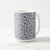 Boho Wilde Bloemen Op Lavendel Koffiemok (Voorkant rechts)