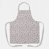 Boho Wilde Bloemen Op Roze Schort (Voorkant)