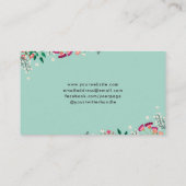 Boho Wilde Bloemen Patroon Visitekaartje (Achterkant)