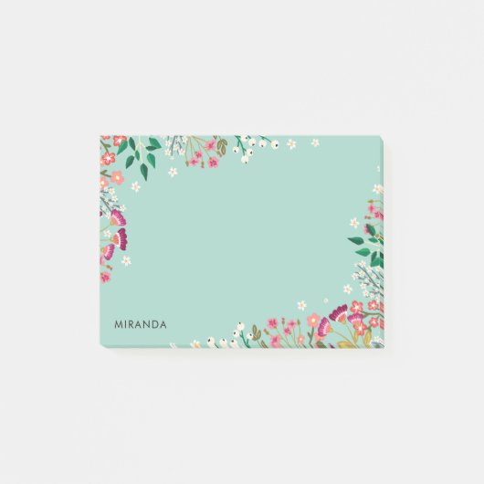Boho Wilde Bloemen Post-it® Notes (Voorkant)