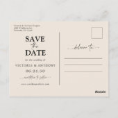 Boho Wilde Bloemen Save The Date met Foto Postkaar Briefkaart (Achterkant)