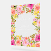 Boho wilde bloemen tuin bruidsmeisje verwelkoming acryl bord (Hoek)