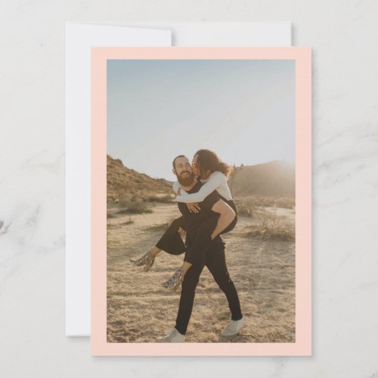 Boho wilde bloemen tuin foto vrijgezellenfeest kaart (Achterkant)