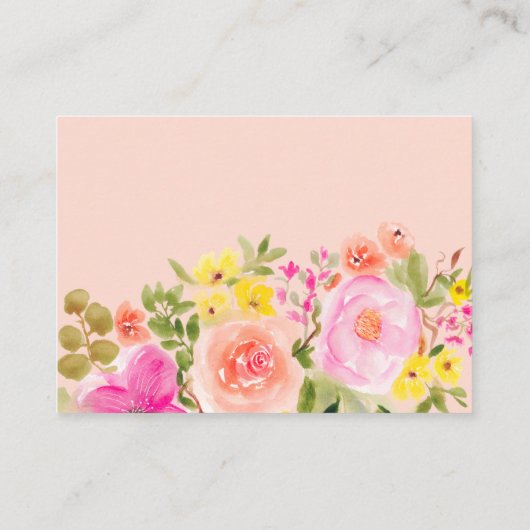 Boho wilde bloemen tuin vrijgezellenfeest register informatiekaartje (Achterkant)