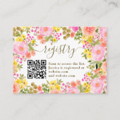 Boho wilde bloemen tuin vrijgezellenfeest register informatiekaartje (Voorkant)