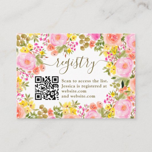 Boho wilde bloemen tuin vrijgezellenfeest register informatiekaartje (Voorkant)